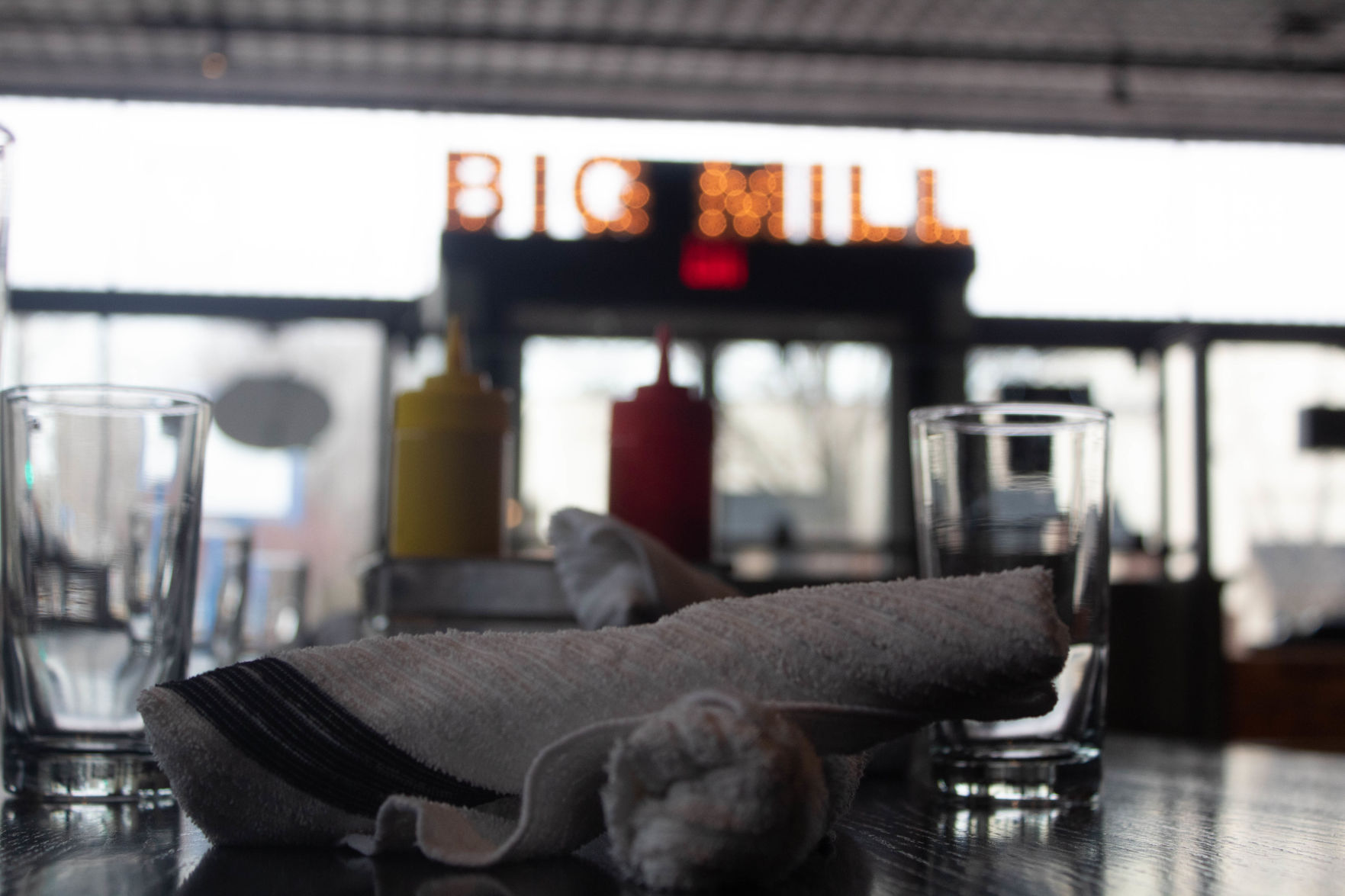 Table setup inside of Big Mill